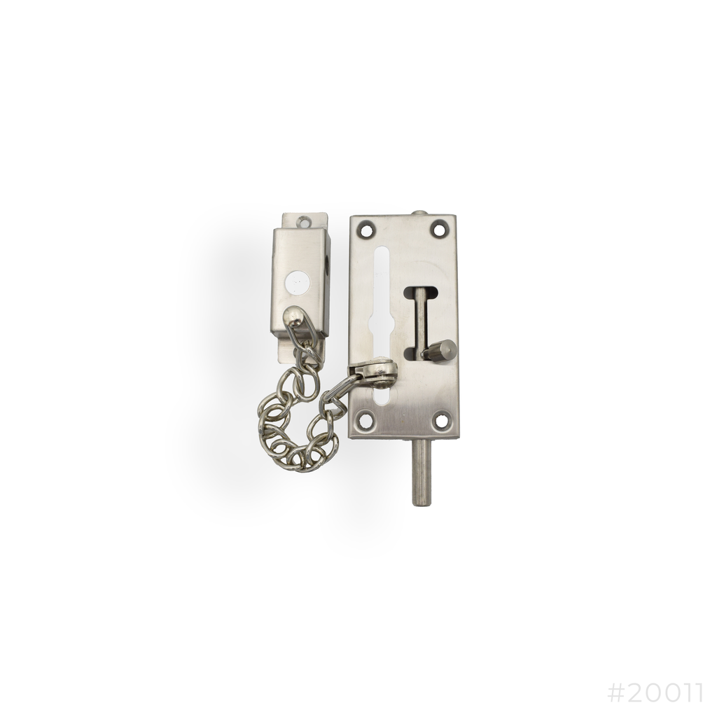 Door Guard Chain Bolt with Screws 201SS Hersen | Whetstone